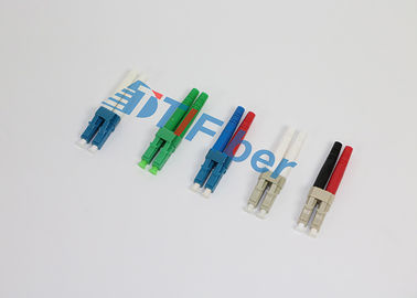 Conectores de cable ópticos de la fibra del LC del duplex con varios modos de funcionamiento del verde azul para la red de FTTX