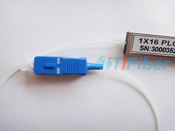 tipo de acero mini divisor del tubo 1X16 del PLC de la fibra óptica con el conector del SC/de APC