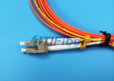 SM LC al cable de condicionamiento del remiendo de la fibra del modo del cordón de remiendo de la fibra óptica del milímetro LC - 1 metro