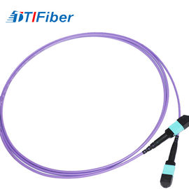 Longitud púrpura del simplex el 1M del puente del modo multi del cordón de remiendo de la fibra óptica del milímetro SX del μm OM4 60/125