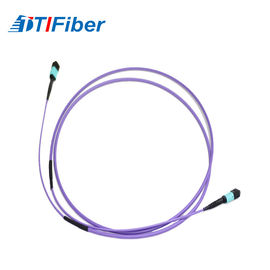 Longitud púrpura del simplex el 1M del puente del modo multi del cordón de remiendo de la fibra óptica del milímetro SX del μm OM4 60/125