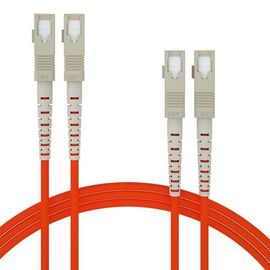 El cordón de remiendo anaranjado de la fibra óptica de OM1 OM2 OS1 OS2 milímetro SX DX multifilar puede ser modificado para requisitos particulares
