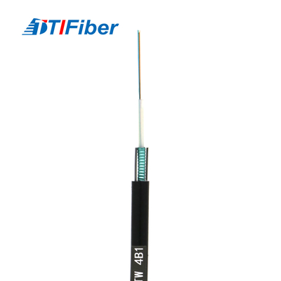 Cable de fibra óptica de 12 núcleos 24 núcleos 48 núcleos SM G652D Diámetro exterior 7,0 mm de alambre de acero PE cable de fibra de cubierta negra