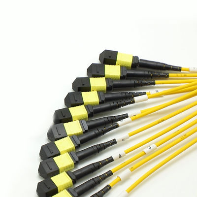 Cables MPO Fanout de baja pérdida Núcleo de gran cantidad 1M 144F SMG657A1 MPO APC a MPO APC Breakout Cord de parche de fibra óptica