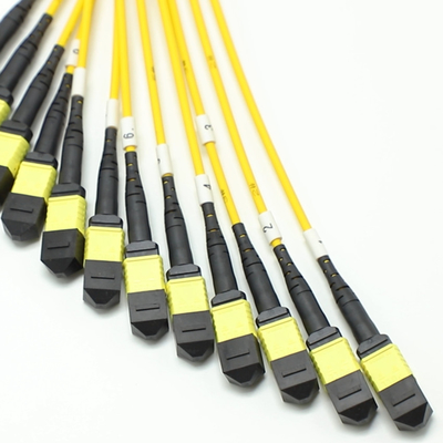 144F MTP MPO Fanout Cable SMG657A1 MPO APC a MPO APC Breakout Cord de parche de fibra óptica