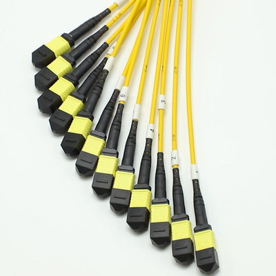 100G 200G MPO Hombre Hombre 8 12 16 24 Fibra a MPO Hombre Hombre Cordón de parche de fibra óptica para cableado de alta densidad en espacios pequeños
