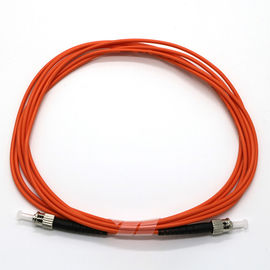 Puente anaranjado del color del modo ST-ST SX DX del cordón de remiendo de la fibra óptica del conector del ODM solo