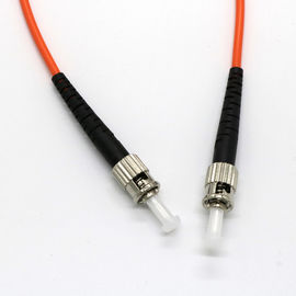 Puente anaranjado del color del modo ST-ST SX DX del cordón de remiendo de la fibra óptica del conector del ODM solo
