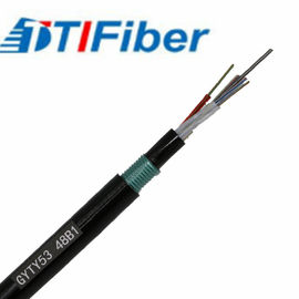 Dirija los corazones al aire libre acorazados enterrados del cordón de remiendo de la fibra con varios modos de funcionamiento GYTY53 2-288