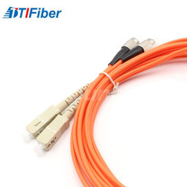 Duplex al aire libre FC - longitud del cable del cordón de remiendo de la fibra óptica del puente de Customsized del conector del SC