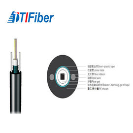 Cable de fribra óptica aéreo al aire libre negro GYXTC8S unimodal con cuenta de 8 fibras