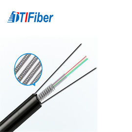 Cable de fribra óptica aéreo al aire libre negro GYXTC8S unimodal con cuenta de 8 fibras