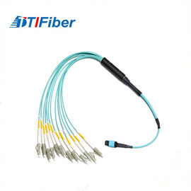 Cordón de remiendo con varios modos de funcionamiento de la fibra óptica 4G/5G MPO - LC OM3 Upc/extremo de la virola de APC - cara