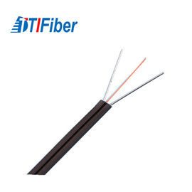Modo del cable de la red de la fibra óptica del descenso de Ftth solo con el miembro de fuerza del alambre de acero/FRP