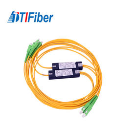 Longitud de onda de funcionamiento amplia baja encajonada del ABS PDL del divisor de la fibra óptica del PLC de FTTH