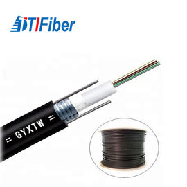 Cable de fibra óptica del remiendo de la base negra al aire libre del cable de fribra óptica 8 de GYXTW