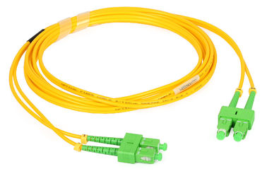 Cordón de remiendo óptico de la fibra del duplex del SC de la telecomunicación con el polaco del UPC/de APC