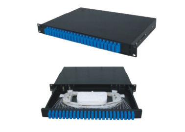 Fibra de la base de ODF 24 que desliza el tipo caja de fibra óptica de la terminación para el soporte de estante