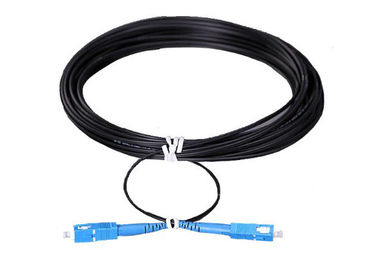 cable al aire libre de la fibra de la chaqueta FTTH de 12cores LSZH con la fibra de G657A, negra