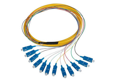 Coleta amarilla/anaranjada de la coleta de fibra óptica del paquete del SC UPC APC, del solo modo