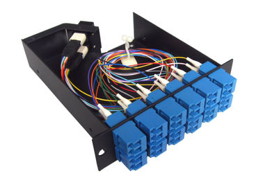 12 conectores del SC antis - el panel de remiendo de choque de MPO para el sistema del cableado del cable
