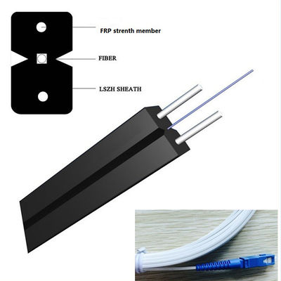 Cable de descenso de la fibra óptica del solo modo FTTH LSZH de SMF