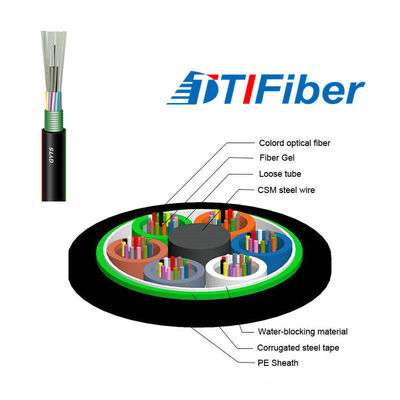 Cable de fribra óptica acorazado del solo modo GYTS para la telecomunicación