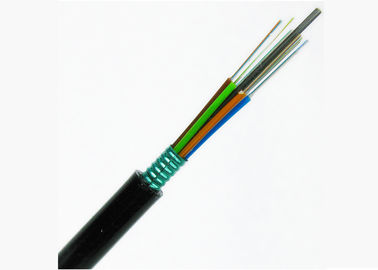 Cable de larga distancia de la fibra de la envoltura del sistema de comunicación PE con el miembro de acero