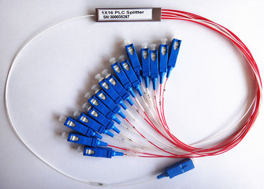 Divisor unimodal de la fibra óptica del PLC 1×16 con el paquete de acero del tubo