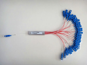 Divisor unimodal de la fibra óptica del PLC 1×16 con el paquete de acero del tubo