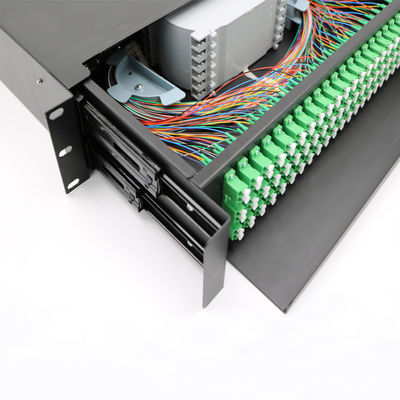 Deslizando el tipo caja terminal óptica del panel de remiendo de la caja de conexiones ODF de FTTH