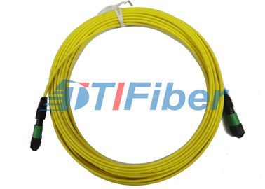 12 cordón de remiendo de la fibra óptica de la base MTP con el cable redondo de la fibra de 3.0m m