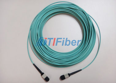 cordón de remiendo de la fibra de 24core OM4 MTP, conector hembra del cable del tronco de MPO