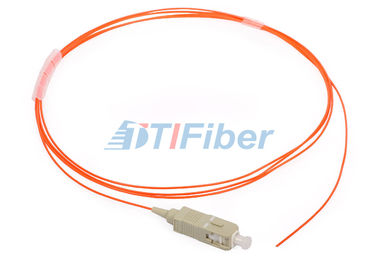 Coleta óptica 62,5/125 de la fibra del SC OM1, cable de fribra óptica de 0.9m m OFNP