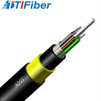 Base de la base 96 de la base 48 del cable óptico 24 de la fibra de la envoltura del doble de ADSS