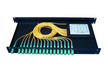 Caja terminal óptica montada estante de la fibra de la caja del divisor del PLC de 19 pulgadas