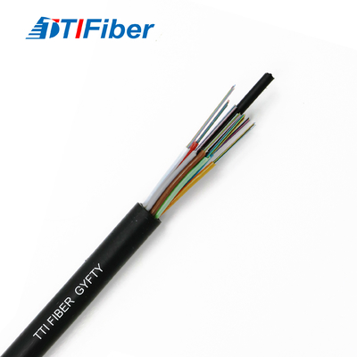 GYFTY al aire libre 12 24 48 96 cables ópticos de la fibra de la base G652D con el miembro de fuerza de FRP