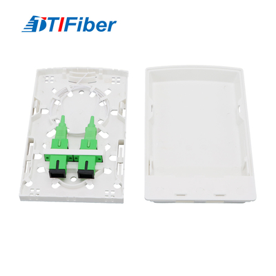 2 adaptador Mini Fiber Rosette Box For FTTH de los puertos SC/APC