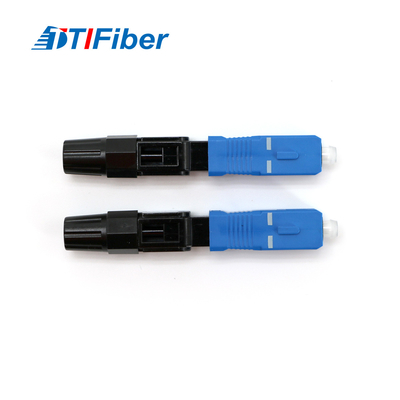 SC rápido UPC del conector de la fibra óptica para la terminación del campo del cable de descenso de FTTH
