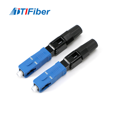 SC rápido UPC del conector de la fibra óptica para la terminación del campo del cable de descenso de FTTH