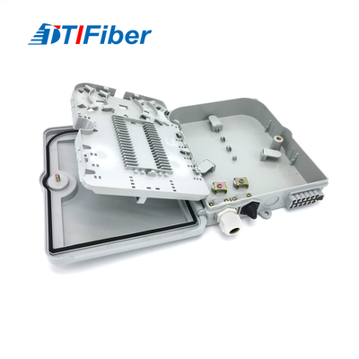 Base montada en la pared material 12 de la caja de distribución de la fibra óptica del ABS FTTH 10 años de garantía