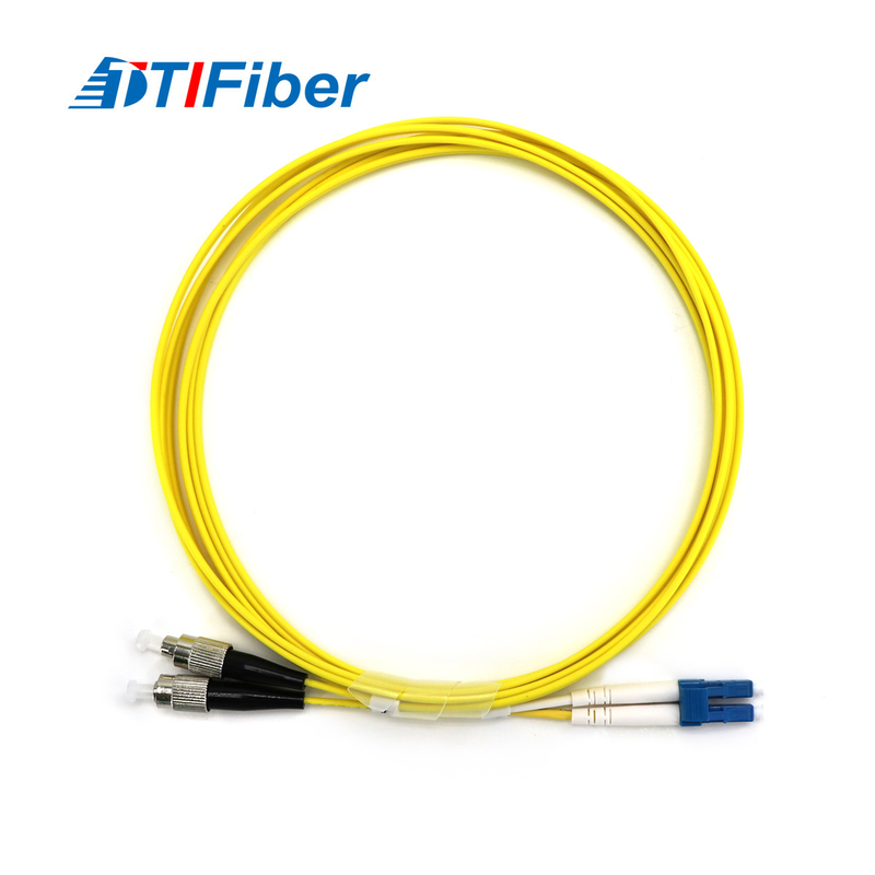 cordón de remiendo a dos caras unimodal de la fibra óptica de los 2m 9/125u FC/UPC a LC/UPC