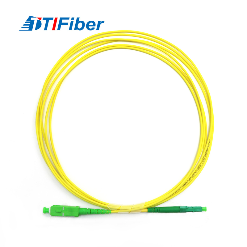 SC a una cara APC del cordón de remiendo de la fibra óptica de G652D G657A a PVC LSZH del LC APC 2m m 3m m