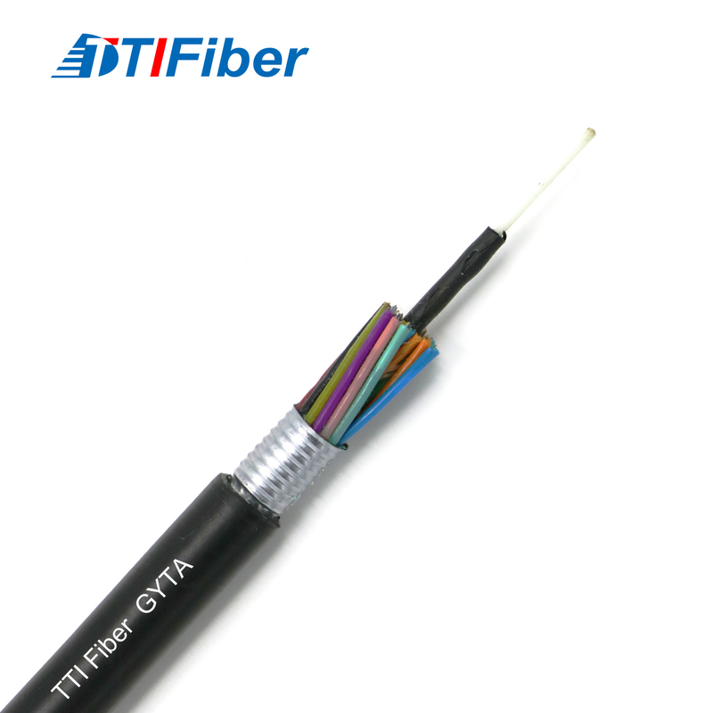 2 - 144 cable de fribra óptica subterráneo acorazado de la base SM G652D GYTA